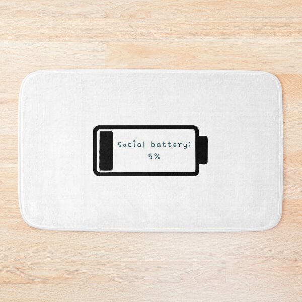 Item preview, Social Battery 5 Percent - Funny Introvert Mood Design designed and sold by mintmono-studio.
