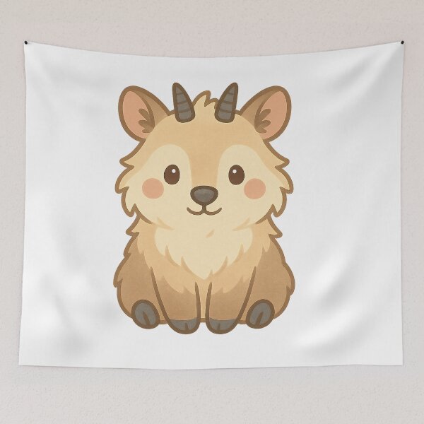 Item preview, Kawaii Japanese Serow – Mountain Forest Mascot designed and sold by NipponPop.
