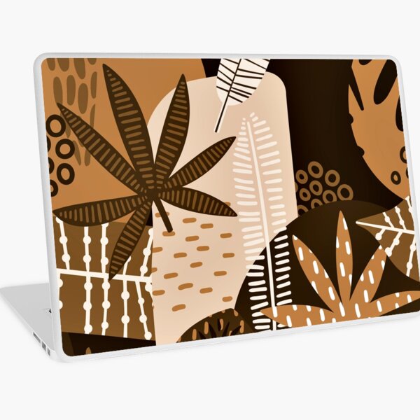 Item preview, Earthtones, Cream, And Espresso Hues Tropical Abstract Leaves designed and sold by DEC02.