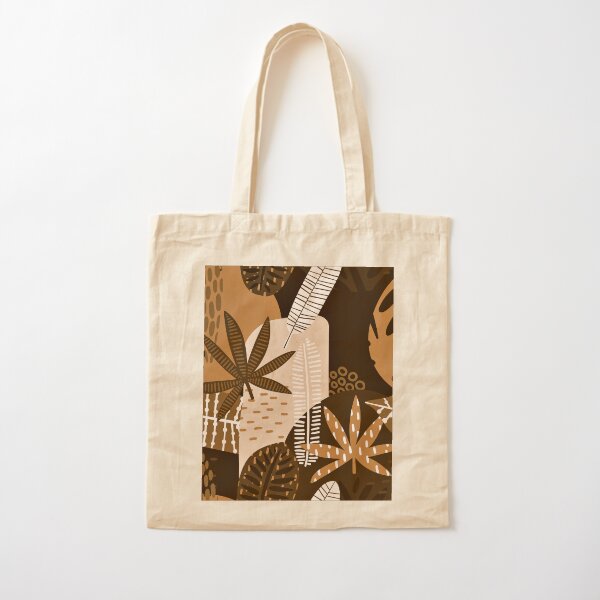 Item preview, Earthtones, Cream, And Espresso Hues Tropical Abstract Leaves designed and sold by DEC02.