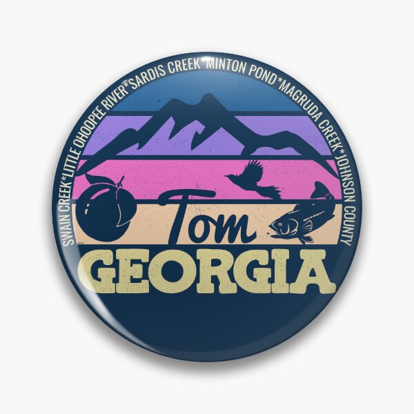 Item preview, Tom Georgia Sunset Retro Vintage Local Pride Logo designed and sold by CRHPOD20.