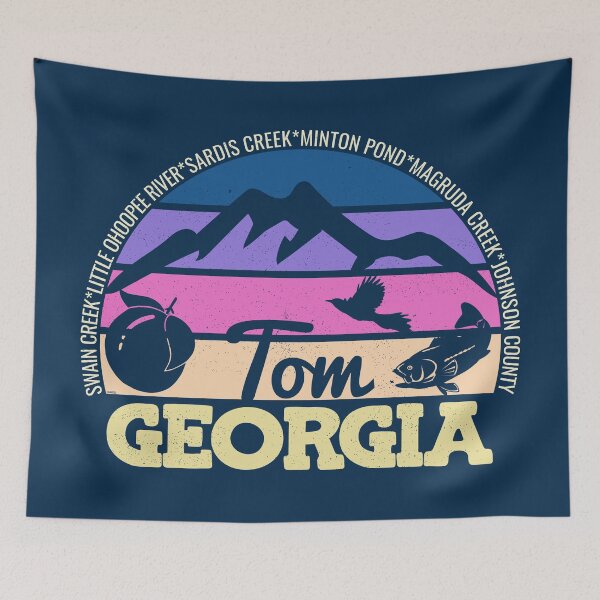 Item preview, Tom Georgia Sunset Retro Vintage Local Pride Logo designed and sold by CRHPOD20.