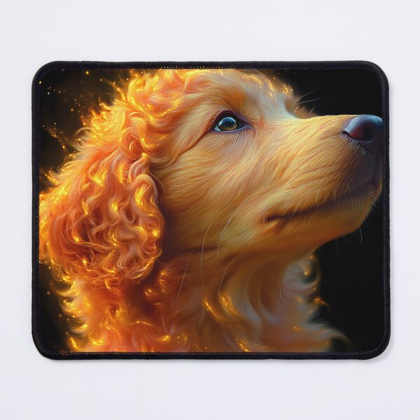 Item preview, Portrait Animal Golden Retriever Puppy Luminous Dream Hair Soft Glow Innocent Wonder designed and sold by Cautenjari.