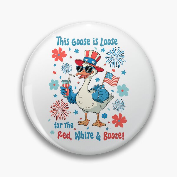 Item preview, Cute Funny This Goose Is Loose For The Red White And Booze designed and sold by Cute-Collection.
