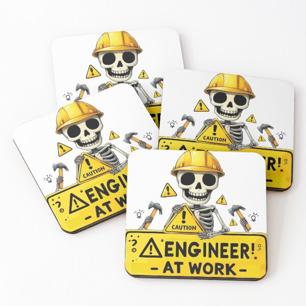 Item preview, Funny Caution Engineering designed and sold by clarkfraser.