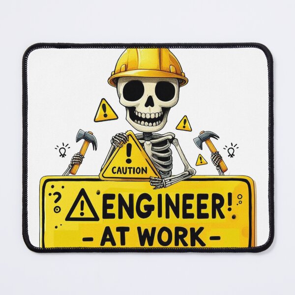 Item preview, Funny Caution Engineering designed and sold by clarkfraser.