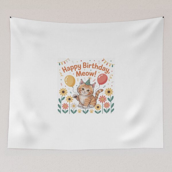 Item preview, Happy Birthday Cat  designed and sold by EveningStroll.