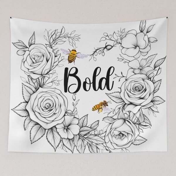 Item preview, Bee Bold Floral Wreath 1 designed and sold by AnTartstudios.