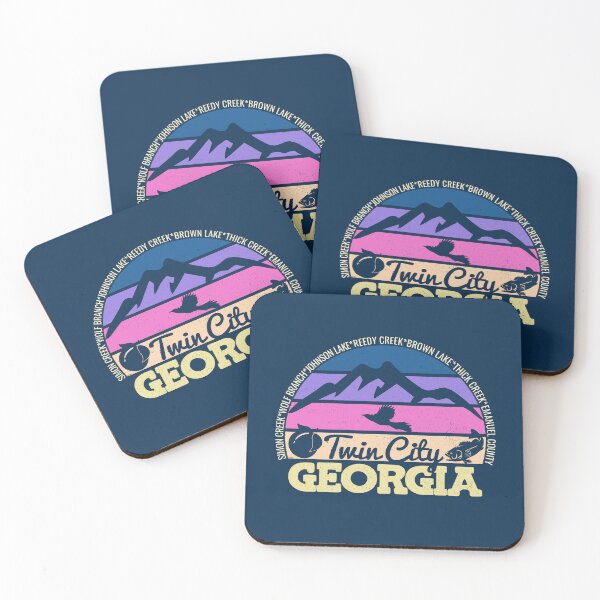 Artikelvorschau, Twin City Georgia Sonnenuntergang Retro Vintage Lokales Stolz-Logo entworfen und verkauft von CRHPOD20.