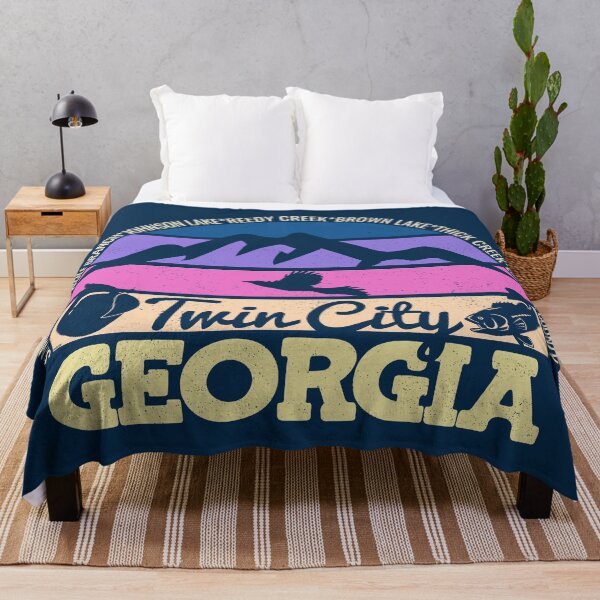 Item preview, Twin City Georgia Sunset Retro Vintage Local Pride Logo designed and sold by CRHPOD20.