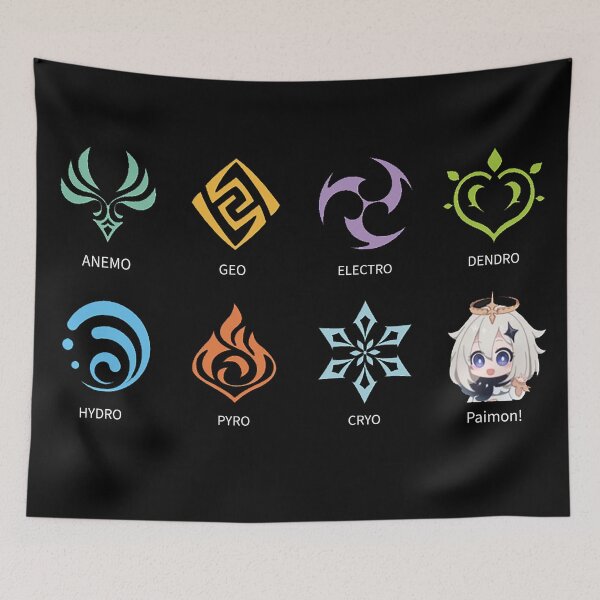 Item preview, Genshin Elements designed and sold by FunandWhimsy.