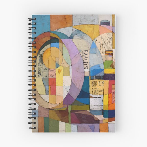 Item preview, Whiskey Barrel and Bottles in Abstract Cubism - Bold Geometric Still Life with Vibrant Colors designed and sold by OlfactoART Studio.