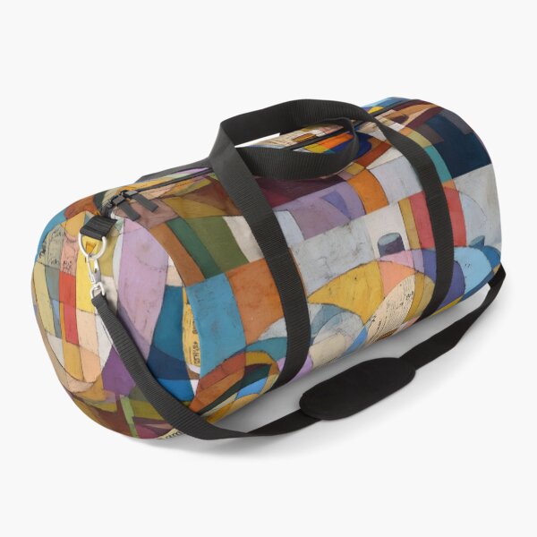 Item preview, Whiskey Barrel and Bottles in Abstract Cubism - Bold Geometric Still Life with Vibrant Colors designed and sold by OlfactoART Studio.