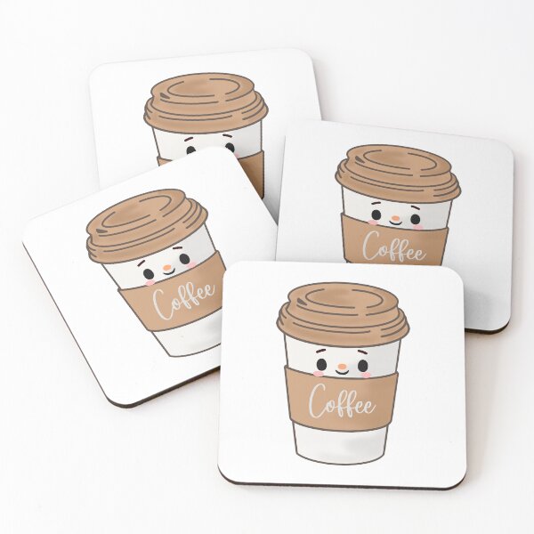Item preview, Kawaii Coffee Cup Sticker – Cute Morning Pick-Me-Up designed and sold by Blueprint&co.