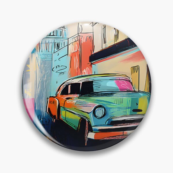 Item preview, Cruise Through Havana - Vintage Car Glides Past Colorful Streets and Cuban Charm designed and sold by OlfactoART Studio.