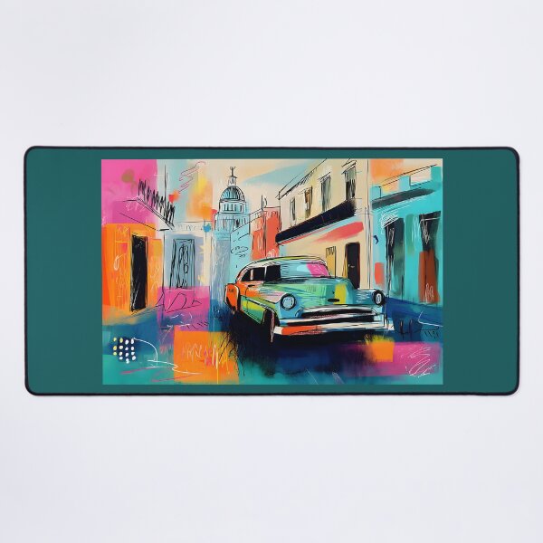 Item preview, Cruise Through Havana - Vintage Car Glides Past Colorful Streets and Cuban Charm designed and sold by OlfactoART Studio.