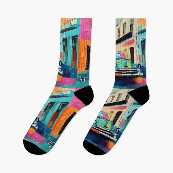 Item preview, Cruise Through Havana - Vintage Car Glides Past Colorful Streets and Cuban Charm designed and sold by OlfactoART Studio.
