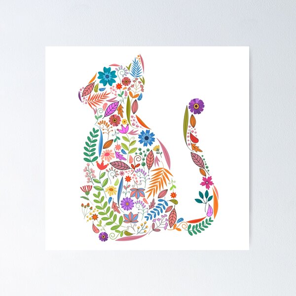 Item preview, Fancy And Fine Flowered Cat Garden Design designed and sold by BunnyThePainter.