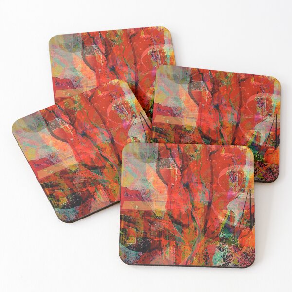 Item preview, Red Abstact designed and sold by ViaARTfactory.
