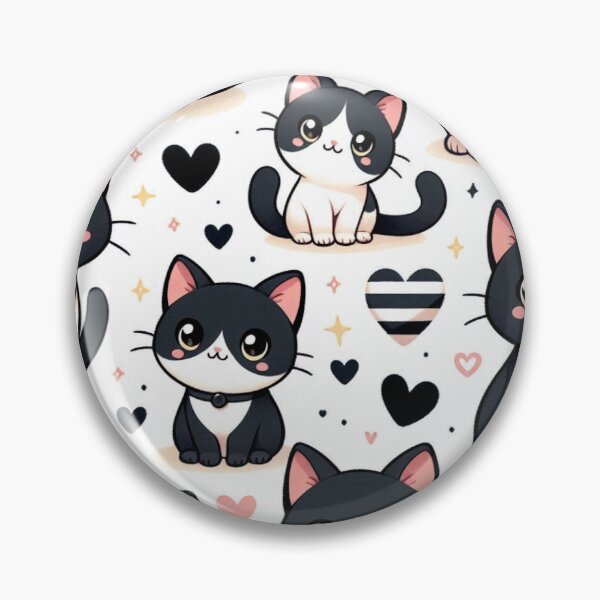 Item preview, Playful Kitties Black and White Cat Design designed and sold by purplesensation.