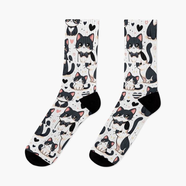 Item preview, Playful Kitties Black and White Cat Design designed and sold by purplesensation.