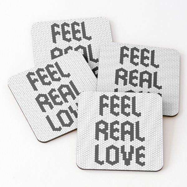 Item preview, Feel Real Love Black Mosaic Heartfelt Affirmation Message designed and sold by kakarikihill.