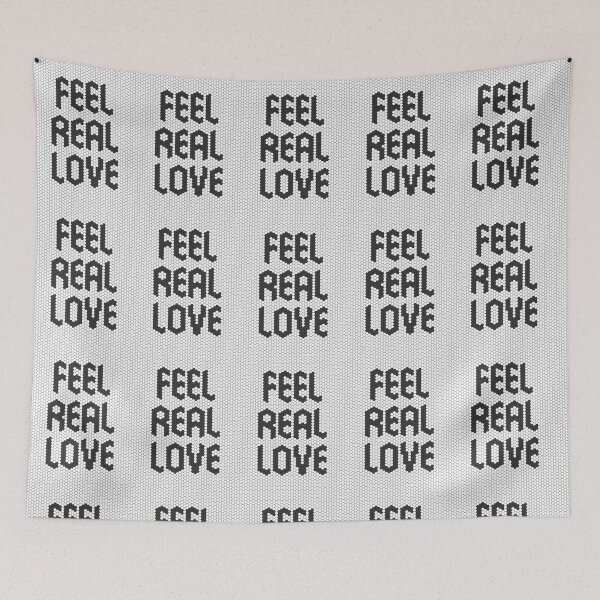 Item preview, Feel Real Love Black Mosaic Heartfelt Affirmation Message designed and sold by kakarikihill.