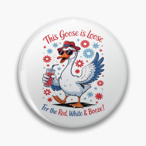 Item preview, This Goose Is Loose For The Red White And Booze 4Th Of July Cute designed and sold by Cute-Collection.