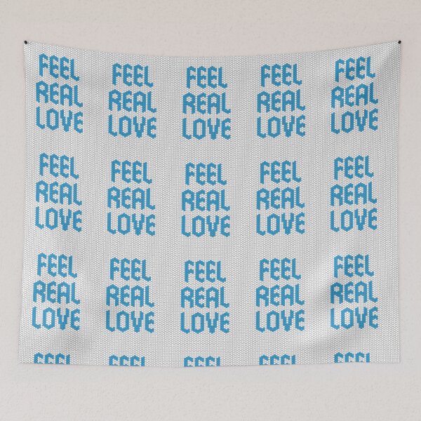 Item preview, Feel Real Love Blue Mosaic Heartfelt Affirmation Message designed and sold by kakarikihill.