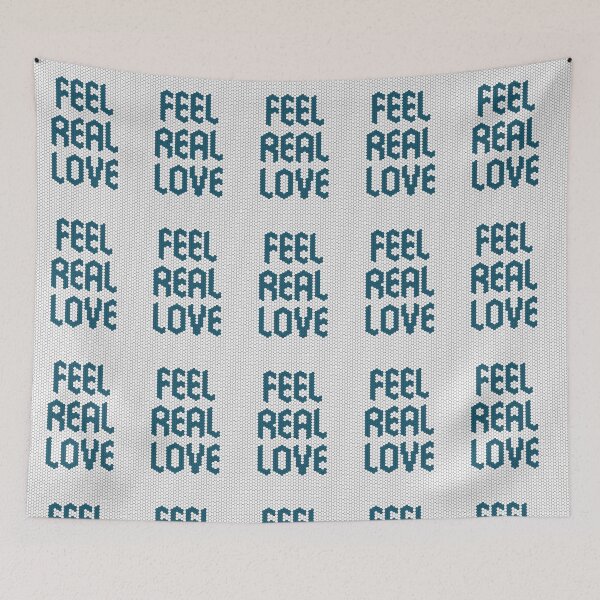 Item preview, Feel Real Love Dark Blue Mosaic Heartfelt Affirmation  designed and sold by kakarikihill.