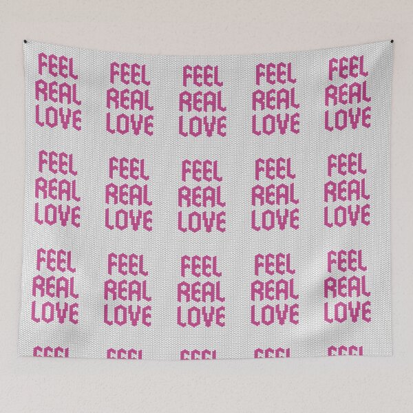 Item preview, Feel Real Love Pink Mosaic Heartfelt Affirmation Message designed and sold by kakarikihill.