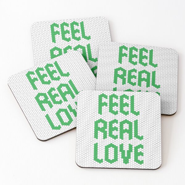 Item preview, Feel Real Love Green Mosaic Heartfelt Affirmation Message designed and sold by kakarikihill.