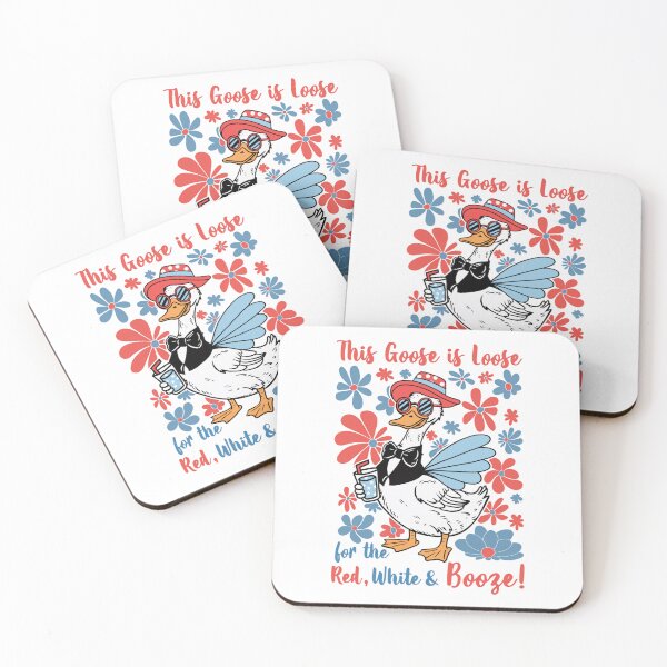 Item preview, This Goose Is Loose For The Red White And Booze 4Th Of July designed and sold by Cute-Collection.