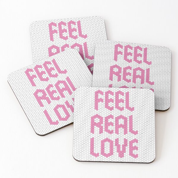 Item preview, Feel Real Love Light Pink Mosaic Heartfelt Affirmation designed and sold by kakarikihill.