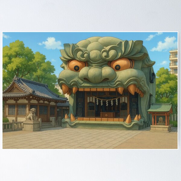 Item preview, The Lion Hall of Namba Yasaka Shrine designed and sold by Takeda-art.
