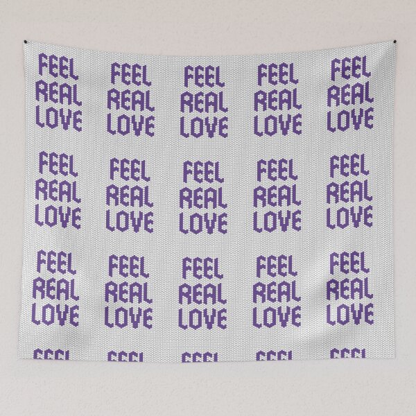 Item preview, Feel Real Love Purple Mosaic Heartfelt Affirmation Message designed and sold by kakarikihill.