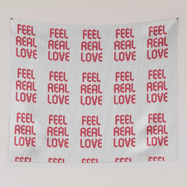 Item preview, Feel Real Love Red Mosaic Heartfelt Affirmation Message designed and sold by kakarikihill.