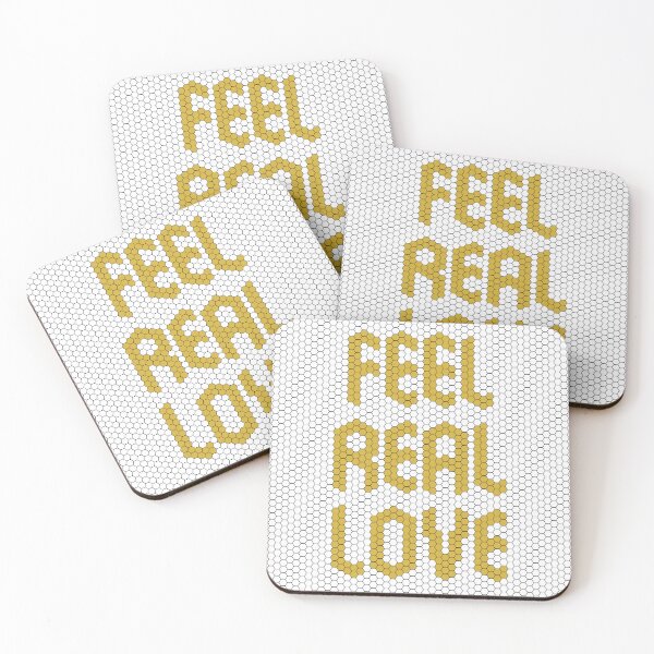 Item preview, Feel Real Love Gold Mosaic Heartfelt Affirmation Message designed and sold by kakarikihill.