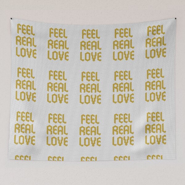 Item preview, Feel Real Love Gold Mosaic Heartfelt Affirmation Message designed and sold by kakarikihill.