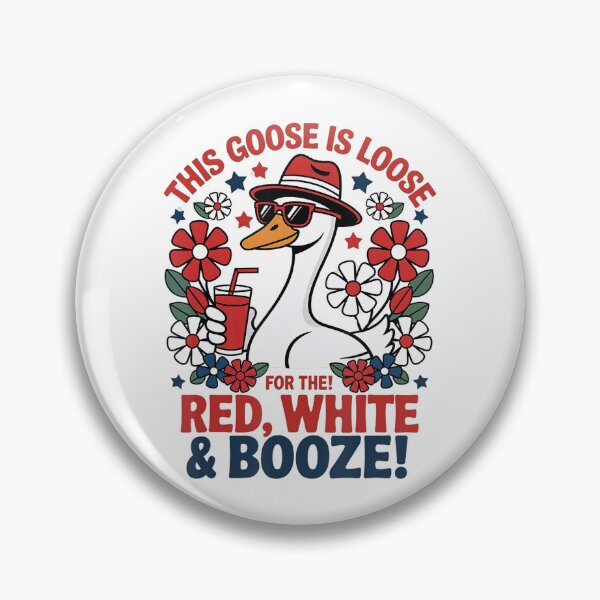 Item preview, This Goose Is Loose For The Red White And Booze Funny designed and sold by Cute-Collection.