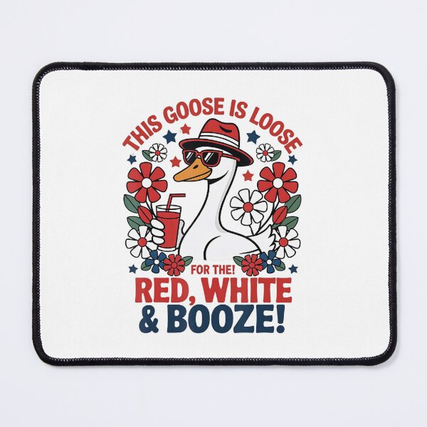 Item preview, This Goose Is Loose For The Red White And Booze Funny designed and sold by Cute-Collection.