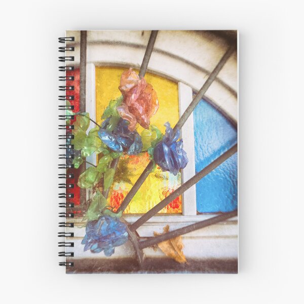 Item preview, Fake flowers against multicolored glass designed and sold by Silvia Ganora.