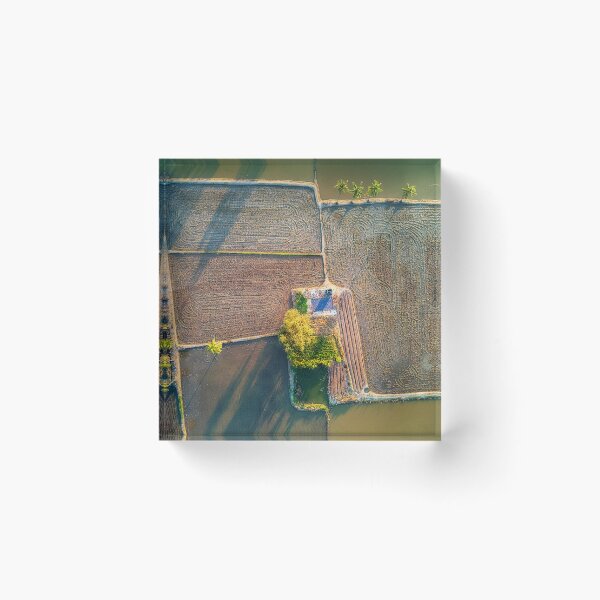 Item preview, Aerial Image of Farmers Rice Field and Old Ruin designed and sold by Huskyyy Designs.