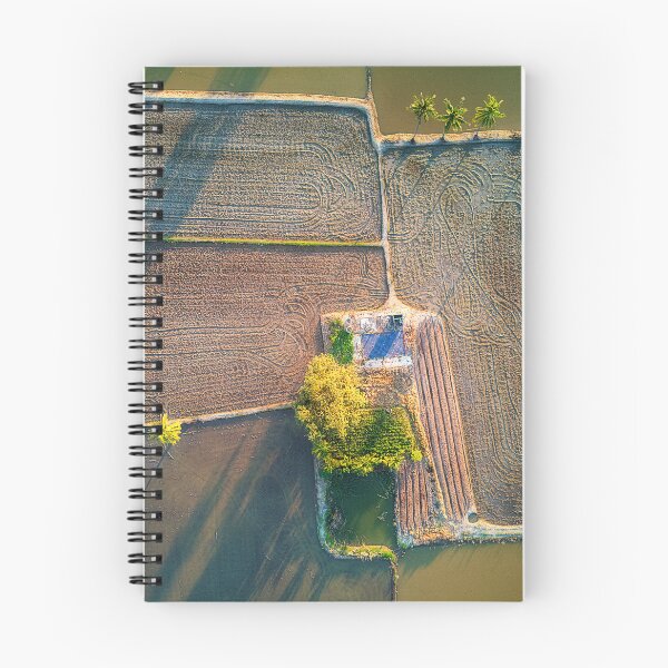 Item preview, Aerial Image of Farmers Rice Field and Old Ruin designed and sold by Huskyyy Designs.