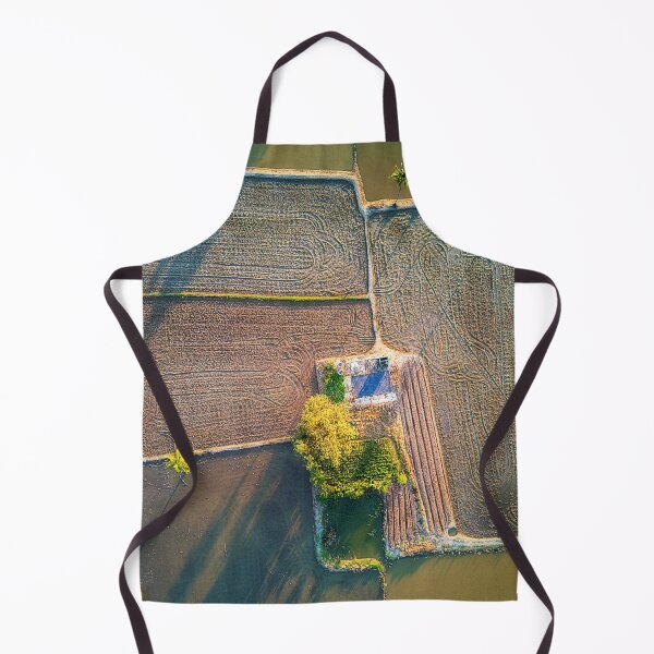 Item preview, Aerial Image of Farmers Rice Field and Old Ruin designed and sold by Huskyyy Designs.