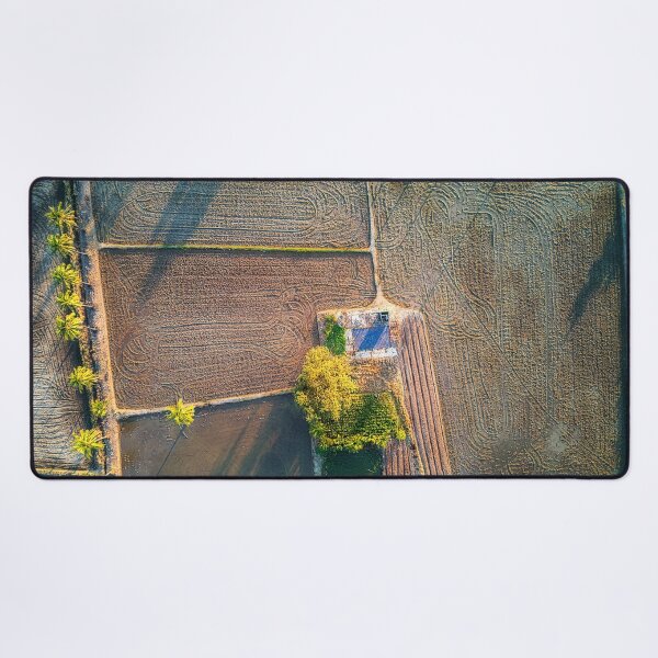 Item preview, Aerial Image of Farmers Rice Field and Old Ruin designed and sold by Huskyyy Designs.