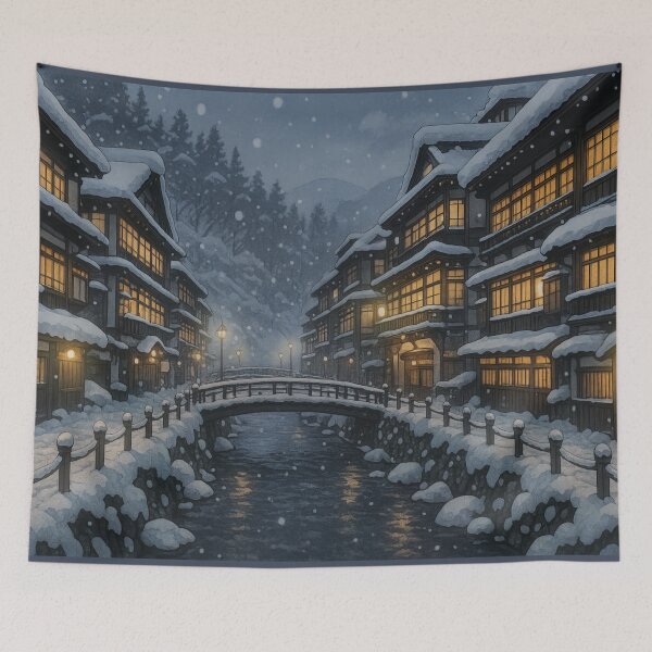 Item preview, Ginzan Onsen in Winter at Yamagata designed and sold by Takeda-art.