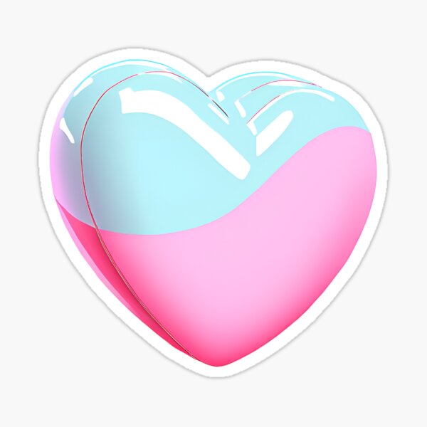 Item preview, beautifully designed pink and blue heart shaped, barbie colors, girly, feminine  designed and sold by bubblyreyna.