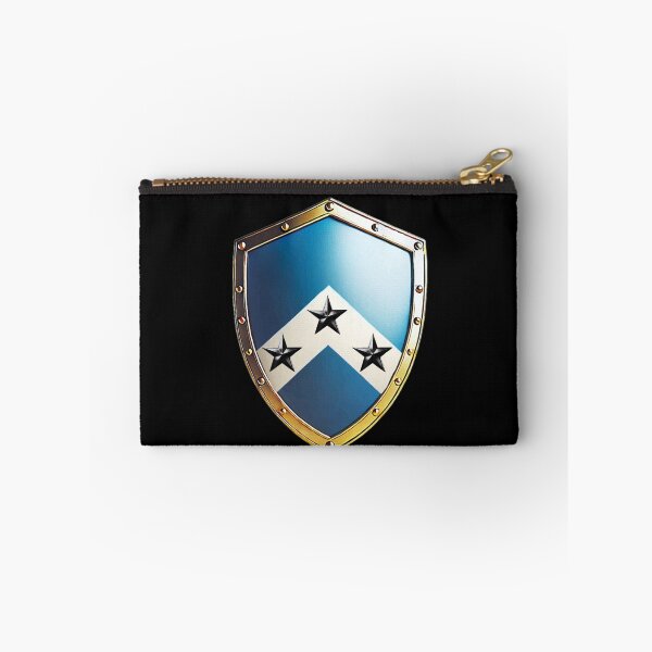 Item preview, Roberts Heraldic Shield – Chevron of Valor with Black Stars on Blue designed and sold by Highlandkings.