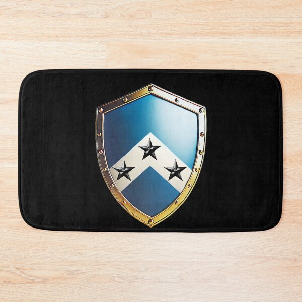 Item preview, Roberts Heraldic Shield – Chevron of Valor with Black Stars on Blue designed and sold by Highlandkings.